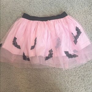 Sweet Wink-Pink Tulle Skirt with Bat Accents